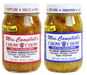 GOLDING FARMS hot chow chow 16 oz jar for bold southern flavor on sandwiches.