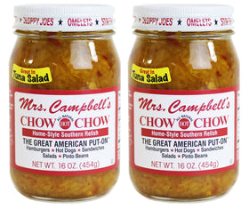 Golding Farms Mrs Campbell's Chow Chow jar front view for pantry appeal and quick flavor boost