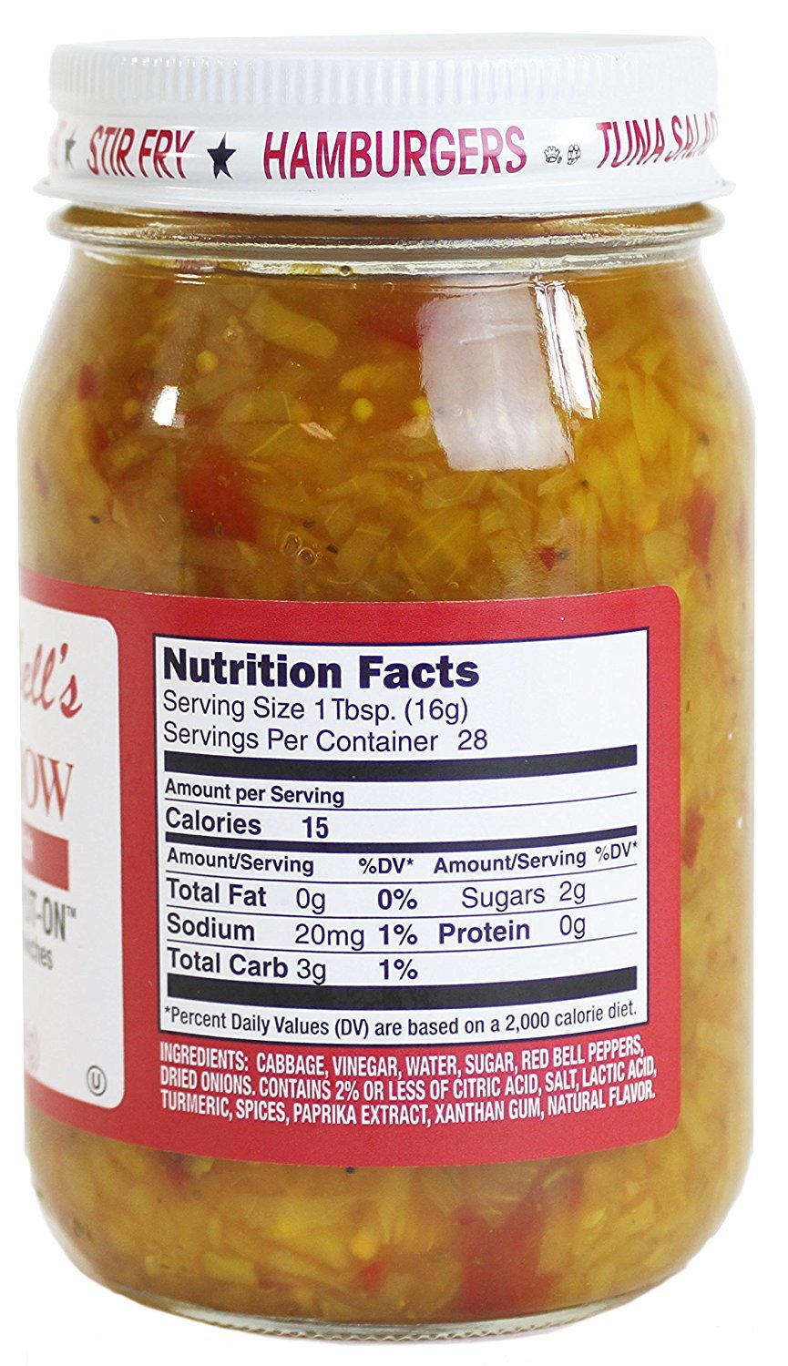 GOLDING FARMS sweet chow chow 16 oz jar ideal with meats and vegetables.