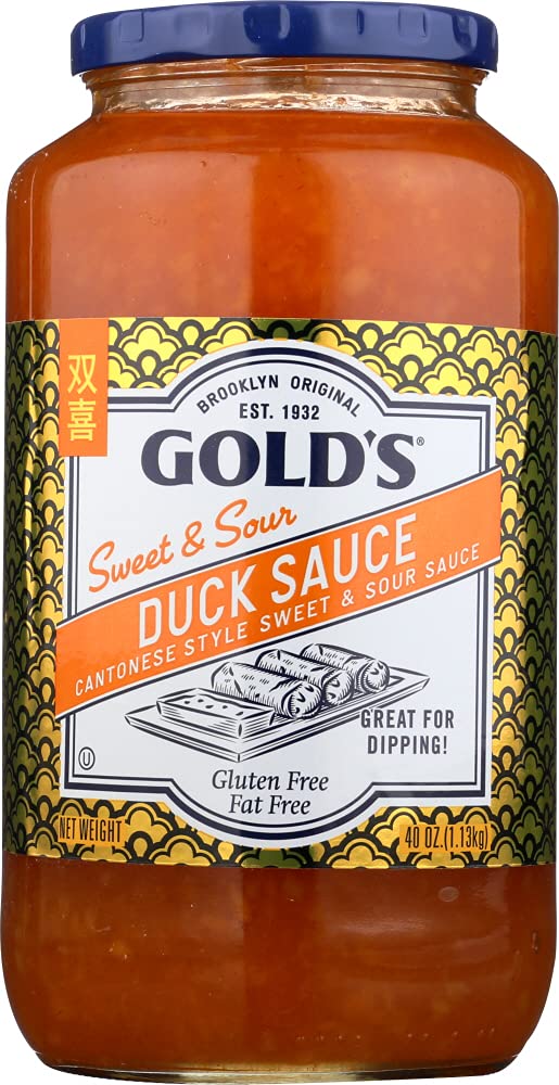 Gold's Sauce Duck Sweet & Sour bottle front, ideal for easy pantry storage and glaze.