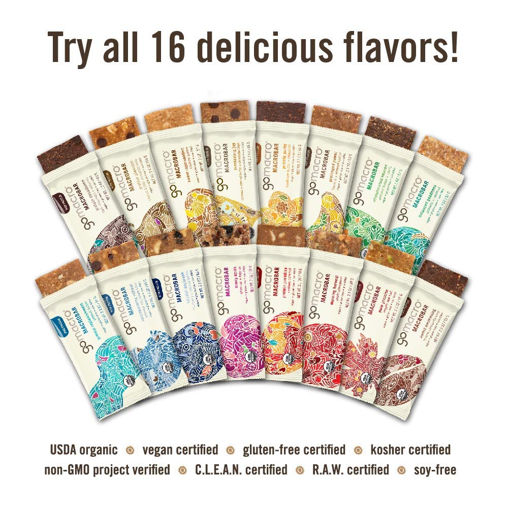 GoMacro MacroBar banana-almond-butter bar vegan-certified and gluten-free.