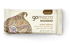 GoMacro MacroBar Organic Peanut Butter Chocolate Chip bar for on-the-go energy and plant-based protein