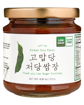 Gomdatang ssamjang jar label highlighting authentic fermentation and tradition.