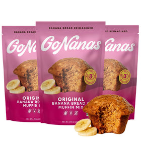 GoNanas Original Oat Flour Banana Bread Mix box ready for quick plant-based baking