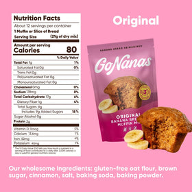 GoNanas Original mix ready to pour for quick, dairy-free baking