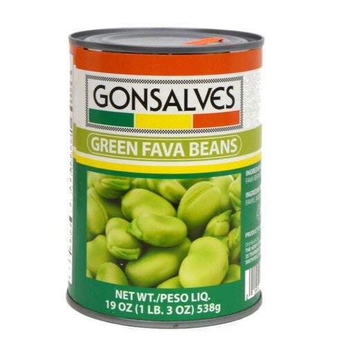 Gonsalves green fava beans cans, ideal pantry staple for hearty stews and quick meals.