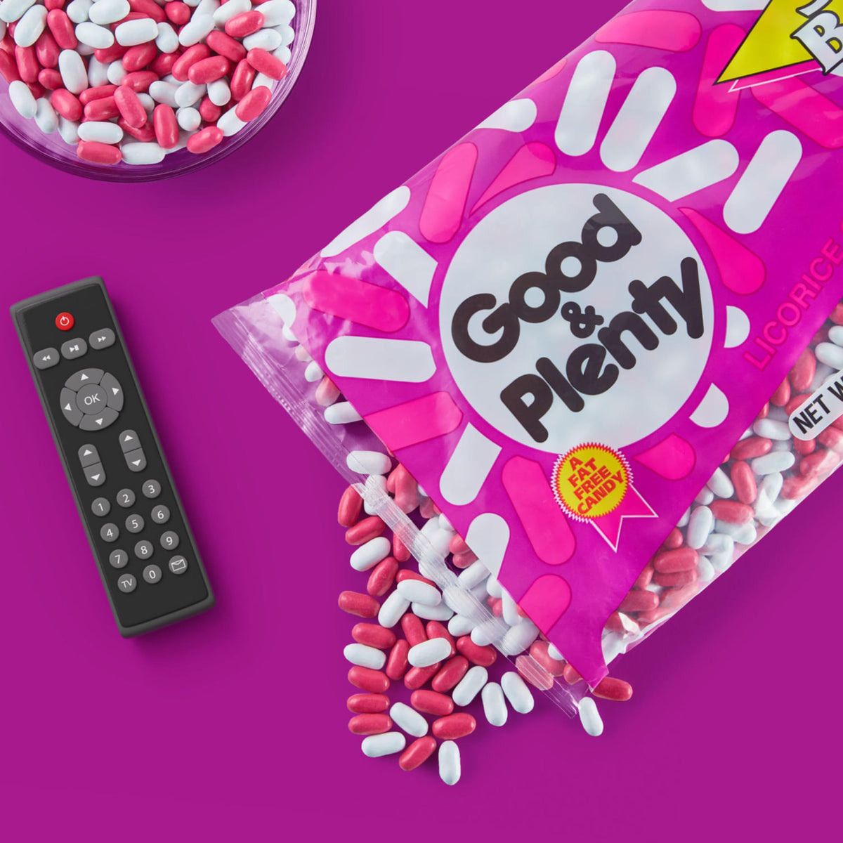 Good & Plenty makes a great movie night snack for home viewing.