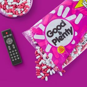 Good & Plenty makes a great movie night snack for home viewing.