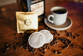 Good As Gold coffee pods foil-wrapped to preserve freshness and aroma.