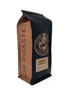 Good As Gold French Vanilla coffee bag with premium aroma and flavor.