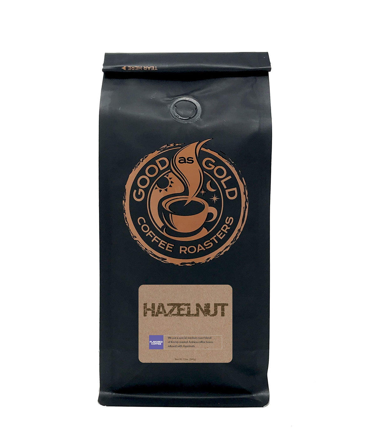 Good As Gold hazelnut coffee aroma image highlights inviting scent and smooth flavor