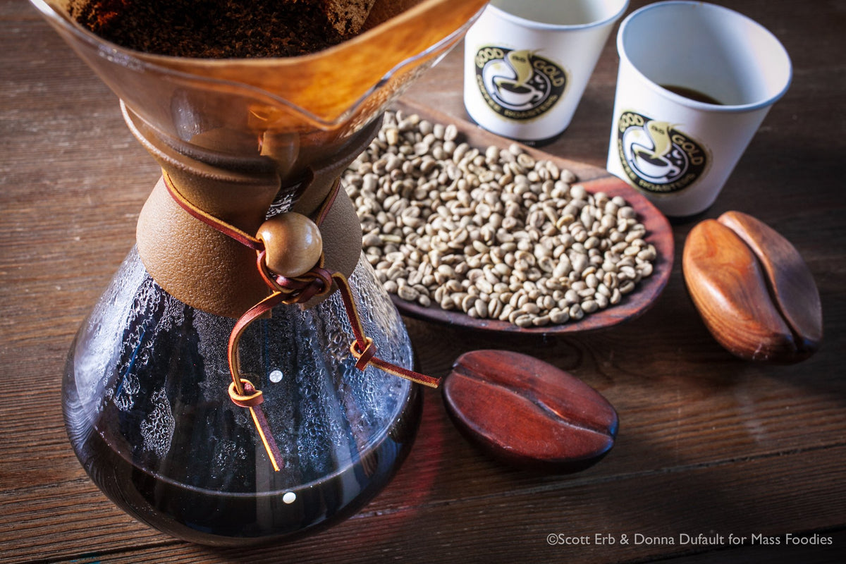 Good As Gold steaming cup invites a warm morning coffee ritual