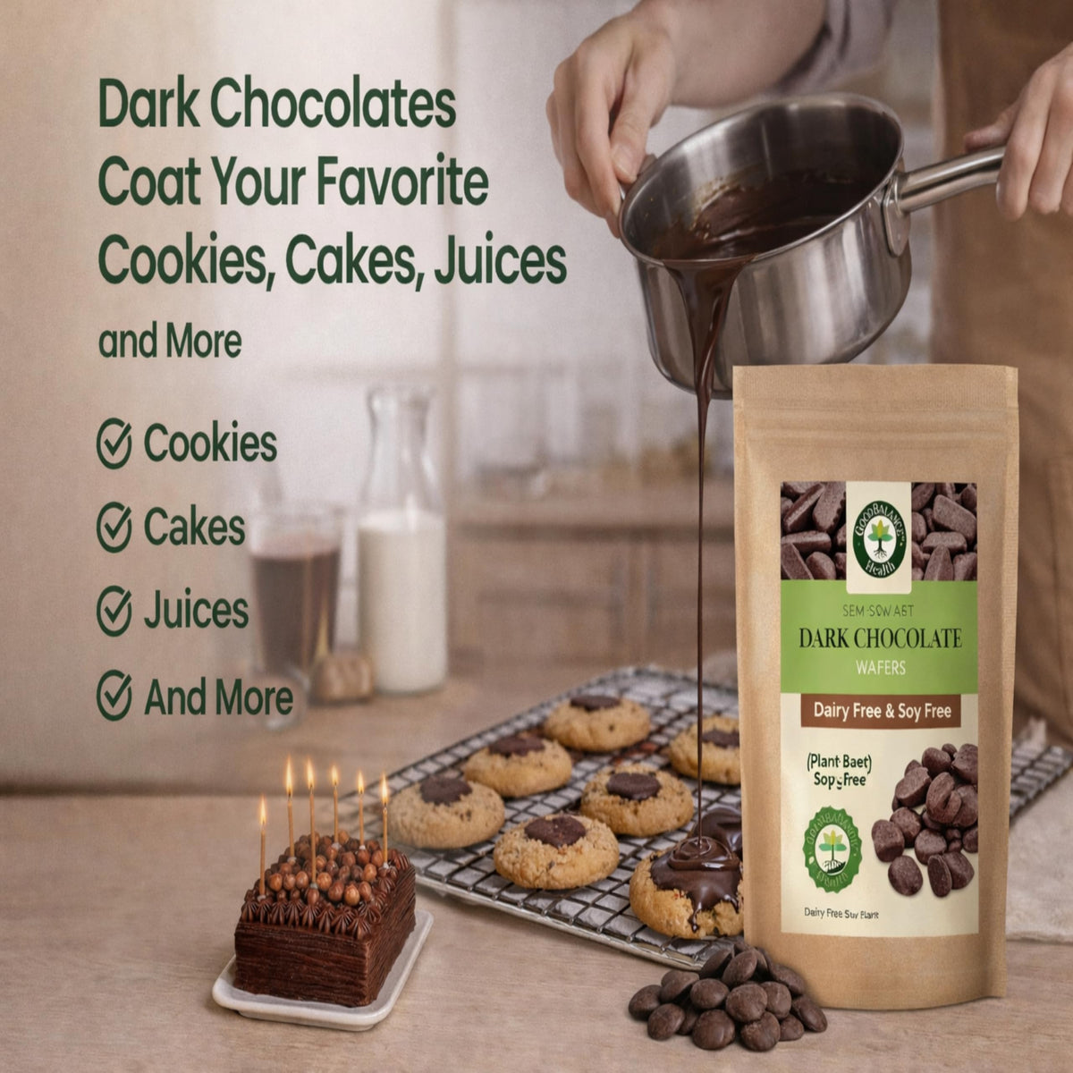 Good Balance Dark Chocolate Wafers resealable-bag keeps freshness between uses