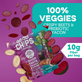 Good Chips 12-pack display of single-serve bags for convenient snacking