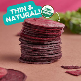 Good Chips organic beet slices highlight natural color and sweetness