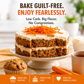Label showing gluten-free and dairy-free benefits on Good Dees mix.