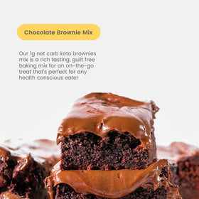Good Dee's keto brownies sunflower flour close-up highlights fiber-rich ingredients.