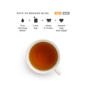 Good Earth Tea Co. Sweet & Spicy tea bags closeup highlights bold flavor