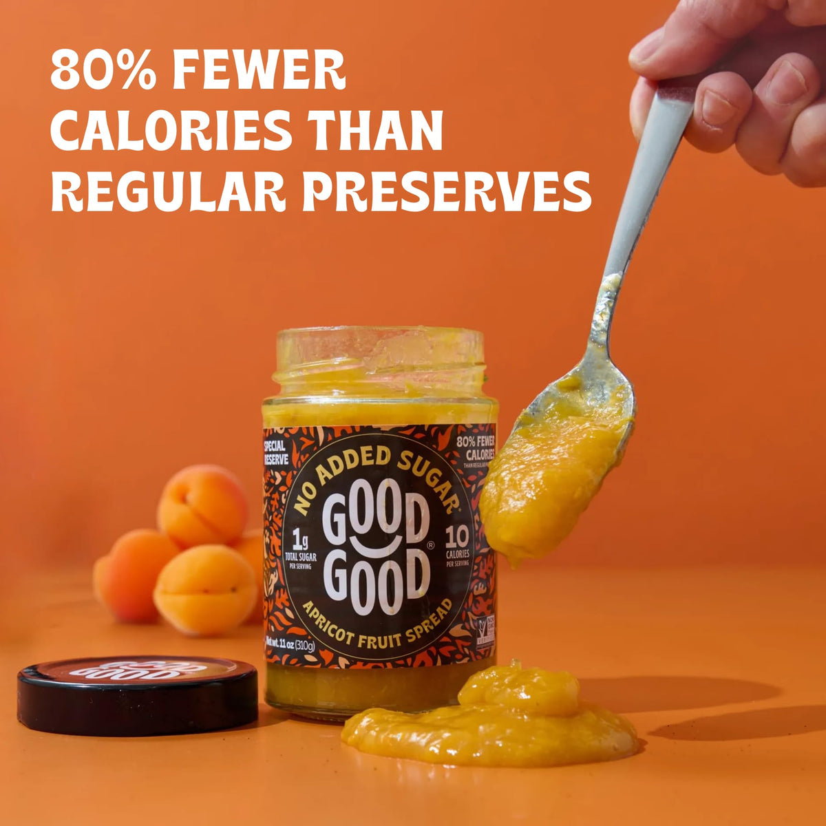 Good Good Apricot Spread layered in a cake, adds a subtle apricot finish.