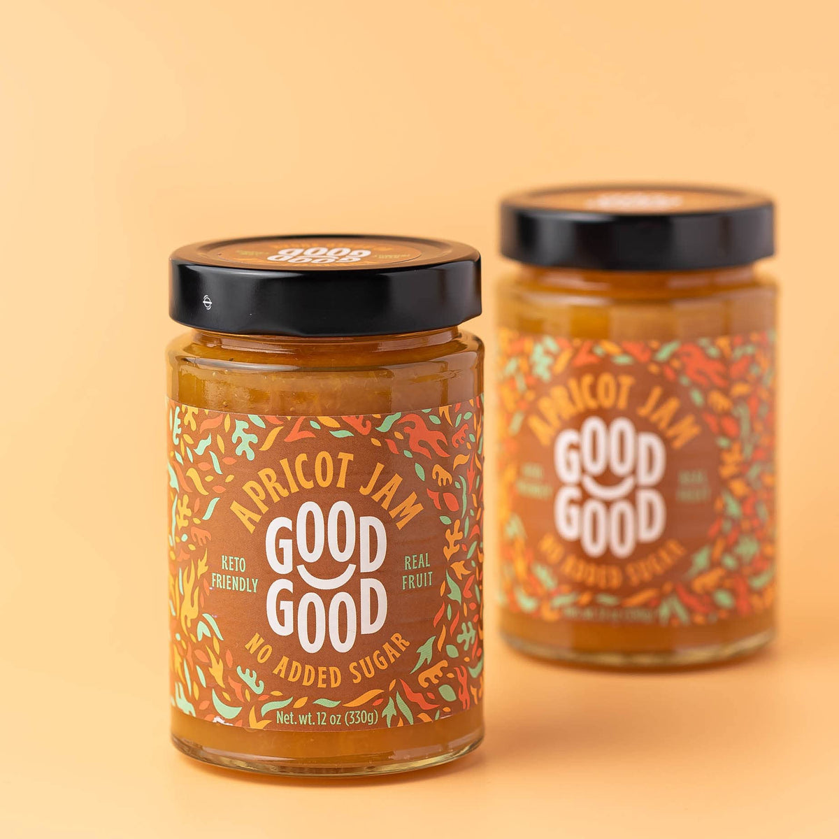 Good Good Healthy Jam Variety Pack Strawberry jar, bright sweetness without added sugar.