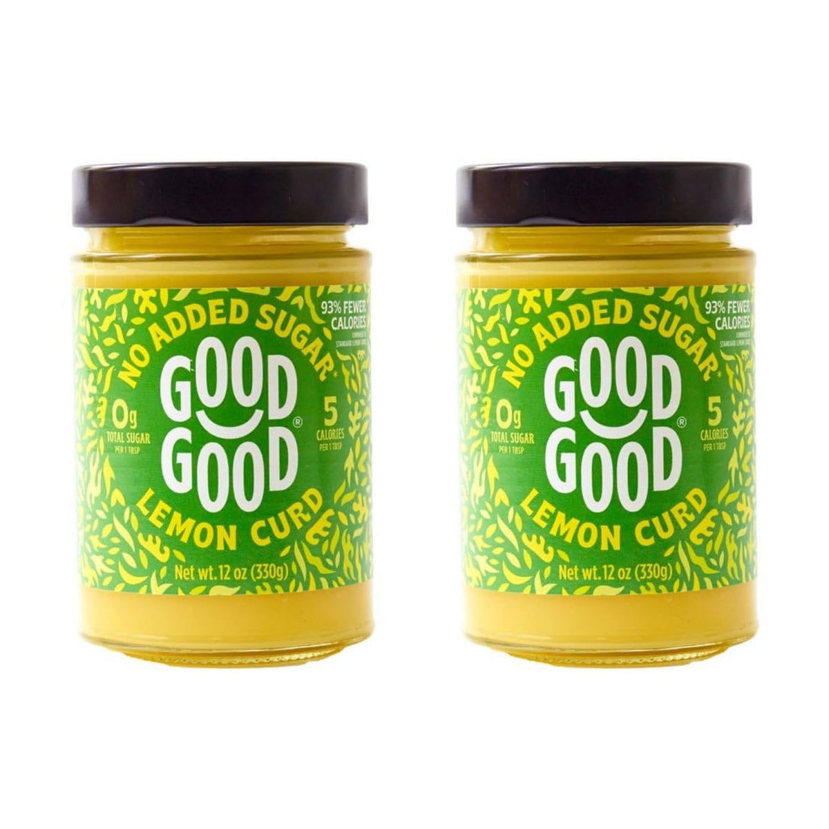 Good Good Lemon Curd jar front view, no added sugar for guilt-free flavor.
