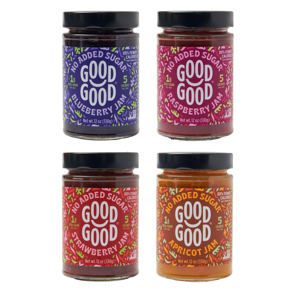 Good Good No Added Sugar Blueberry Jar with vibrant fruit flavor for keto-friendly mornings