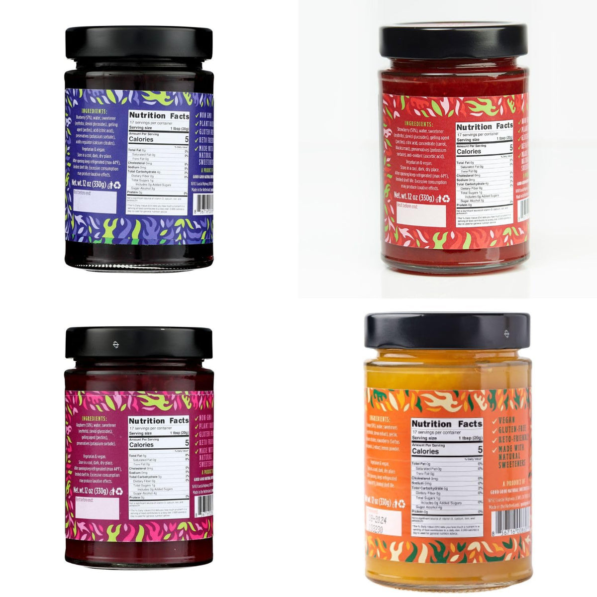 Good Good No Added Sugar Ingredient Panel highlights natural sweeteners and fruit quality