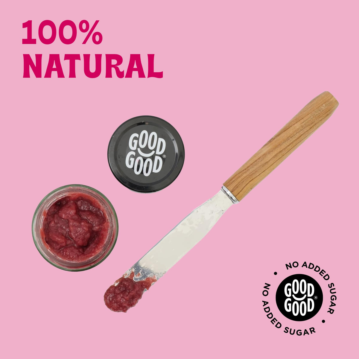 Good Good Special Reserve Raspberry Spread jar glossy preserves for elevated tasting moments.