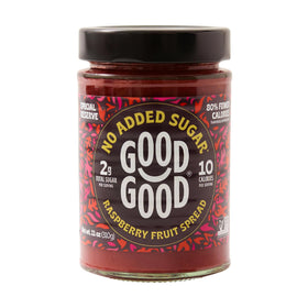 Good Good Special Reserve Raspberry Spread jar rich color and premium texture for gourmet breakfasts.