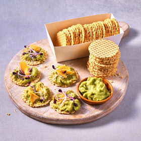Good Guys Bakehouse Cheddar Crackers lunchbox shot promoting convenient, tasty snack