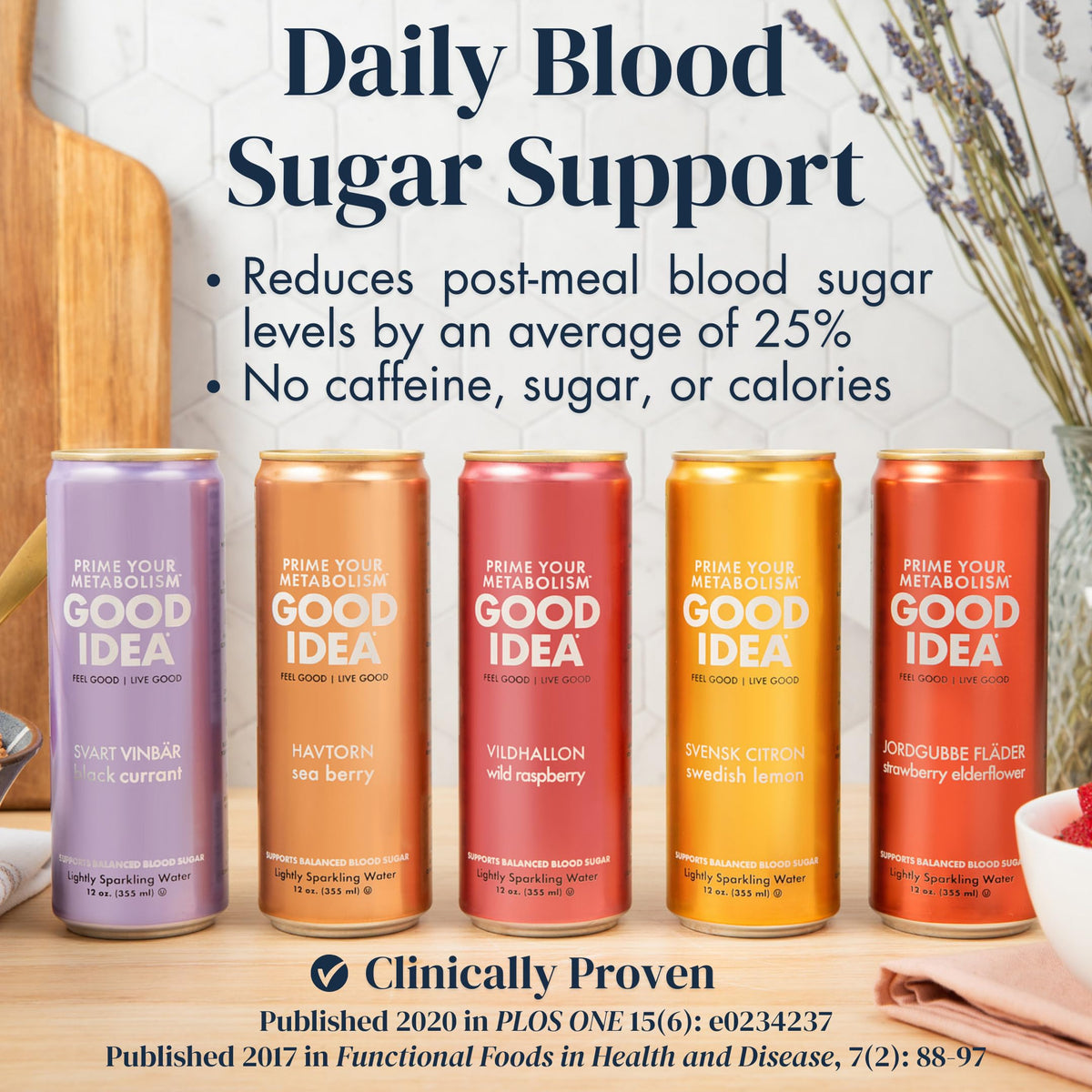 Good Idea Sparkling Water Black Currant bottle with crisp notes for a sugar-free refresh