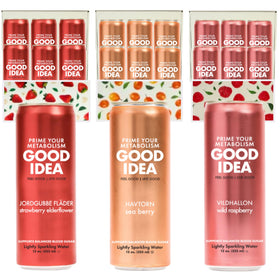 Good Idea Sparkling Water Wild Raspberry can, zero sugar and caffeine-free refreshment.
