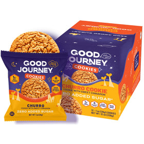 Good Journey Soft Churro Cookies pack shot showing servings and inviting color for sharing.