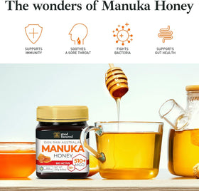 Good Natured AMHA certified Manuka Honey signals purity and non-GMO quality