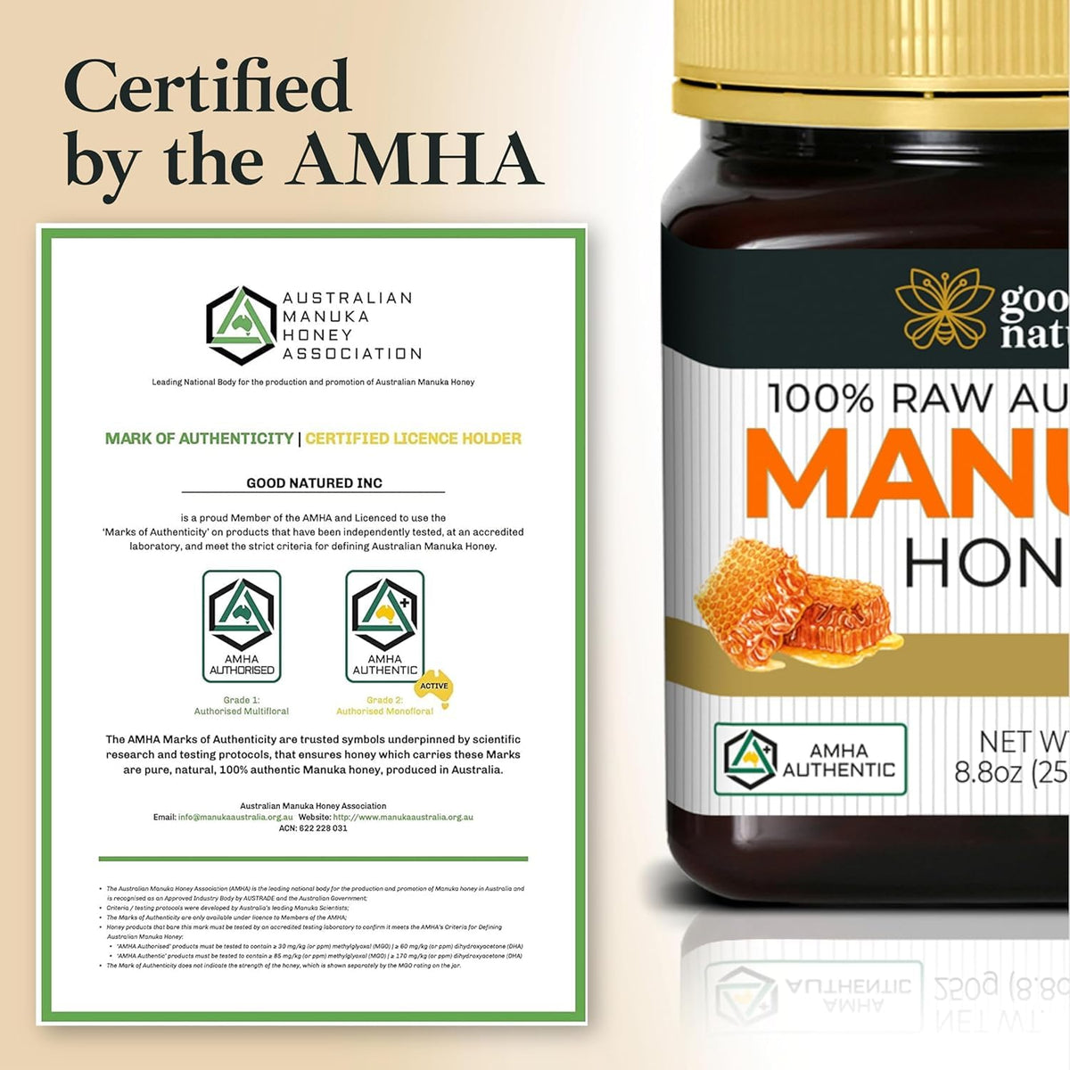 Good Natured Manuka Honey MGO 850 BPA-free packaging for safe storage