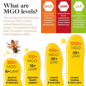 Good Natured Manuka Honey MGO 850 enzyme-rich close-up highlighting texture