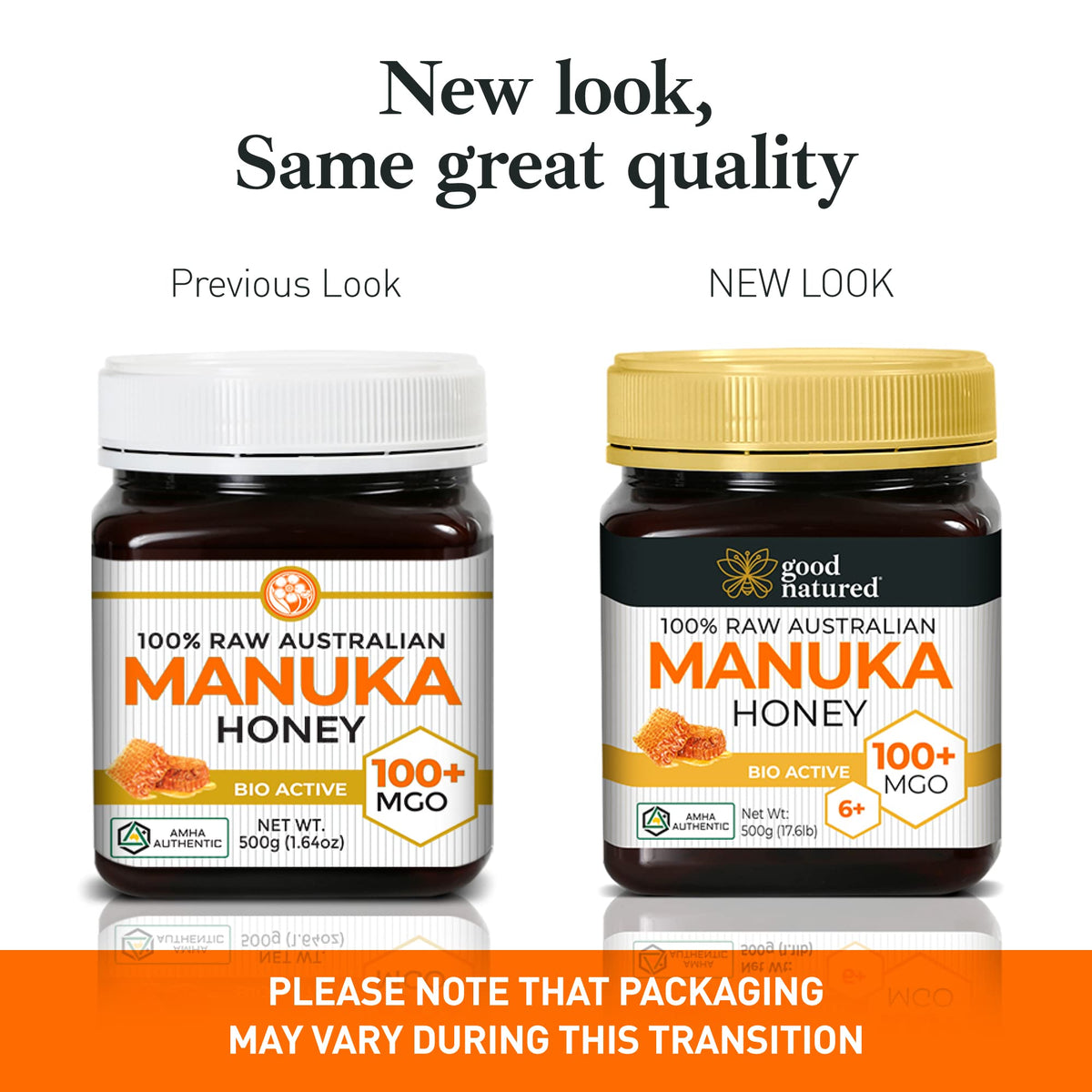 Good Natured Manuka honey pour with thick syrupy texture