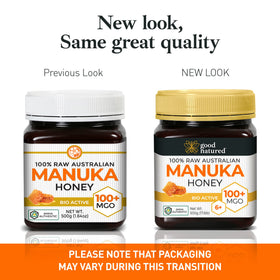 Good Natured Manuka honey pour with thick syrupy texture