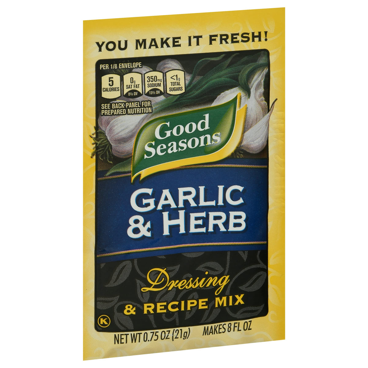 Good Seasons dressing mix in bowl with oil and vinegar for a restaurant-style finish.