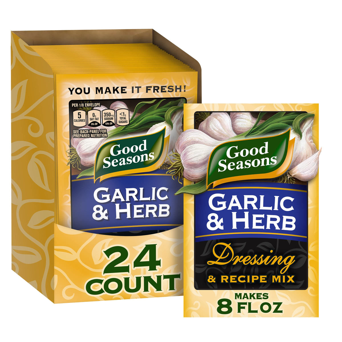 Good Seasons Garlic & Herb dressing packets for quick salads