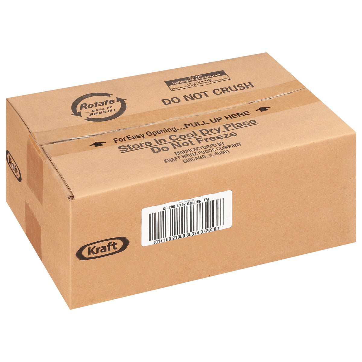 Kraft Golden Italian dressing packet ready for takeout and delivery scenarios.