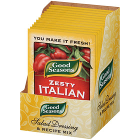 Good Seasons crostini topped with zesty Italian flavor for easy entertaining.