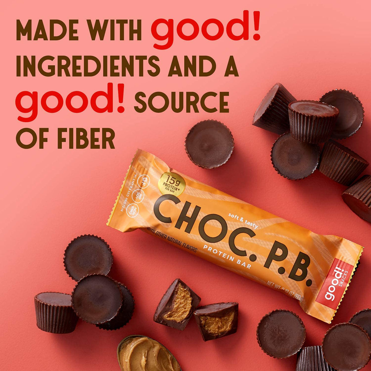 Good! Snacks bar in a lunchbox for a healthy workday snack.