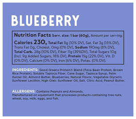 good! Snacks Blueberry Protein Bar on a desk for a quick pick-me-up.