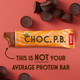 Good! Snacks ingredients highlight plant-based, gluten-free, soy-free protein.