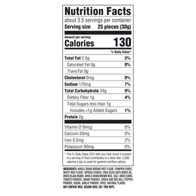 Bulk six-box Good Thins garden veggie rice snacks for travel.