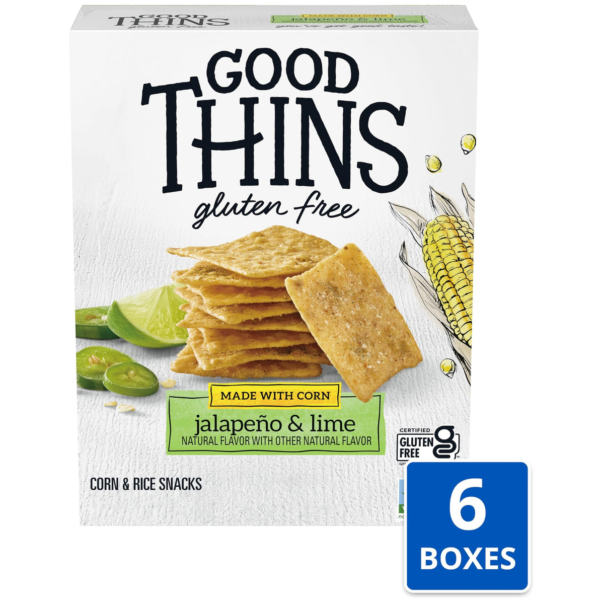 Good Thins jalapeño-lime crackers closeup showing crispy, light texture ideal for dips.