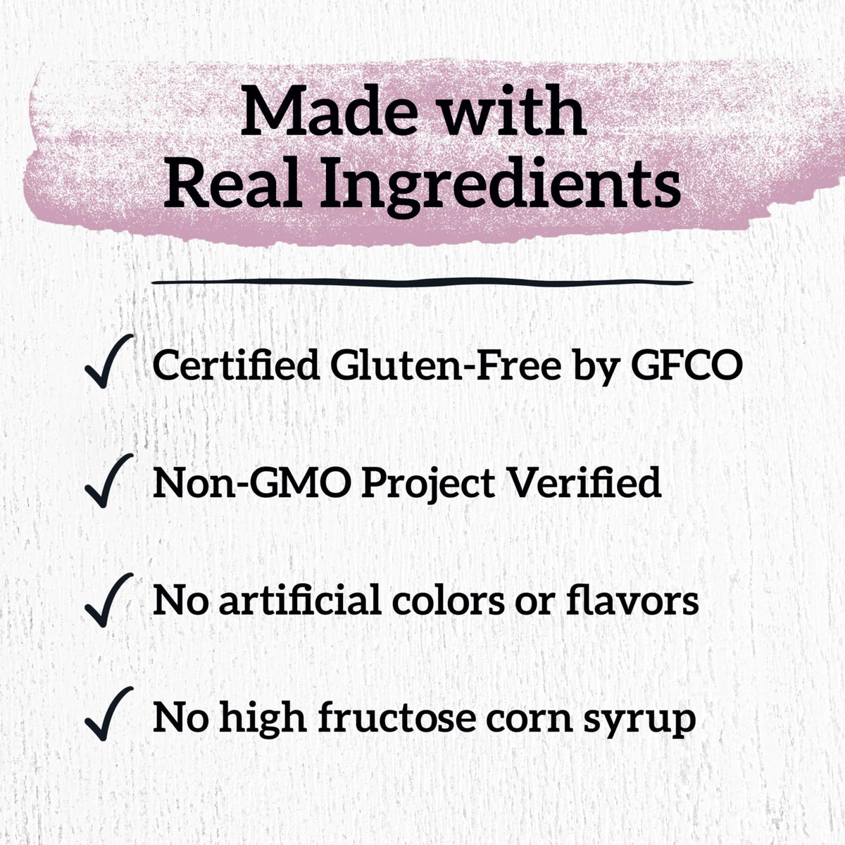 GOOD THINS Non-GMO Project Verified seal on packaging.