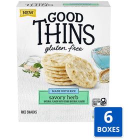 Good Thins rice crackers round shape with crispy texture for dipping