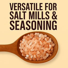 Good Tierra Himalayan pink salt enhances meats and vegetables with mineral-rich flavor